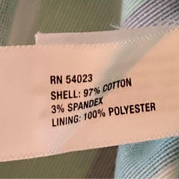 GAP Green Striped Pleated Skirt - Picture 9 of 9